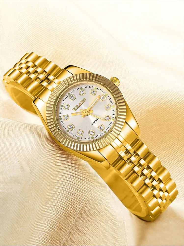 Luxury Gold Steel Women's Quartz Watch